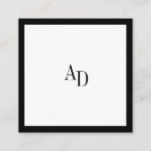 Black and white classic elegant QR RSVP wedding エンクロージャーカード (裏面)