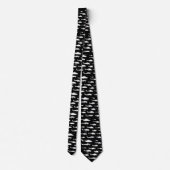 Black and White Classic Helicopter Tie ネクタイ (裏面)