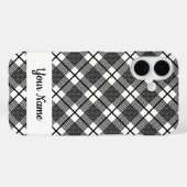 Black and White Classic Plaid Pattern Editable Case-Mate iPhoneケース (裏面 (横))