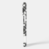 Black and White Classic Plaid Pattern Editable Case-Mate iPhoneケース (裏面 / 左)
