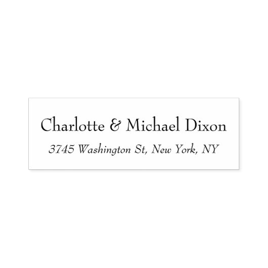 Black and White Classic Sophisticated Elegant Fami セルフインキングスタンプ (デザイン)