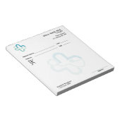 Black and White Clean & Minimal Business RX ノートパッド (アングル)