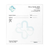 Black and White Clean & Minimal Business RX ノートパッド (正面)