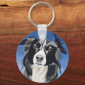 Black and White Collie   キーホルダー (裏面)