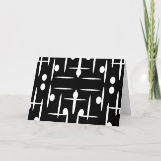 Black and white contemporary note card ノートカード