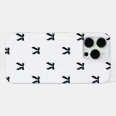 Black and White Coquette Girly Spring Summer  iPhoneケース (裏面横)