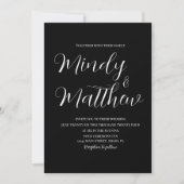 Black and White Couple Wedding Invitation 招待状 (正面)