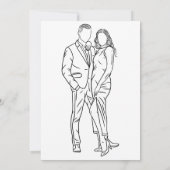 Black and White Couple Wedding Invitation 招待状 (裏面)