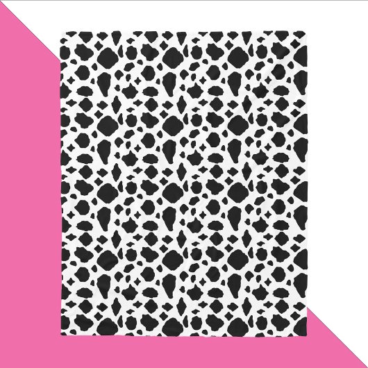 Black and White Cow Pattern Country フリースブランケット