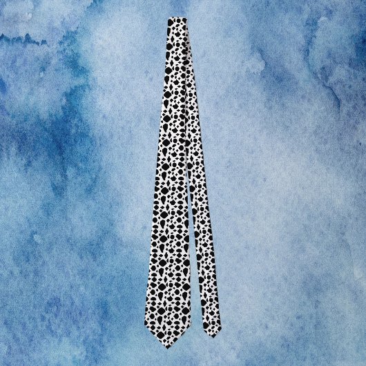 Black and White Cow Print Animal Pattern ネクタイ