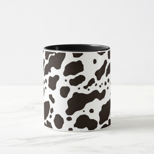 Black and White Cow Print Coffee Mug マグカップ (中央)