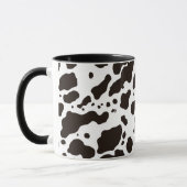Black and White Cow Print Coffee Mug マグカップ (左)
