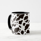Black and White Cow Print Coffee Mug マグカップ (正面左)