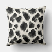 Black and White Cow Print Pattern クッション (裏面)