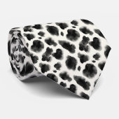 Black and White Cow Print Pattern ネクタイ (ロール)