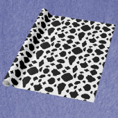 Black and White Cow Print Pattern ラッピングペーパー