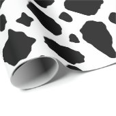 Black and White Cow Print Pattern ラッピングペーパー (ロールコーナー)