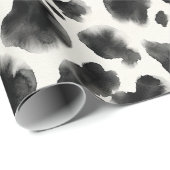 Black and White Cow Print Pattern ラッピングペーパー (ロールコーナー)