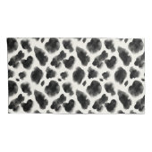 Black and White Cow Print Pattern 枕カバー (裏面-右)