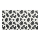 Black and White Cow Print Pattern 枕カバー (裏面-左)