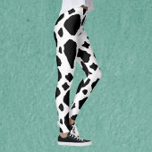 Black and White Cow Print Pattern Cute レギンス