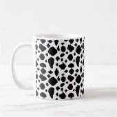 Black and White Cow Print Pattern Farmhouse  コーヒーマグカップ (左)