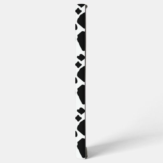 Black and White Cow Print Pattern Spots Samsung Galaxyケース (左側面)