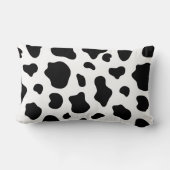 Black and White Cow Print Pillow Decorative  ランバークッション (裏面)