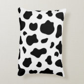 Black and White Cow Print Pillow Decorative Farmho アクセントクッション (裏面(縦))