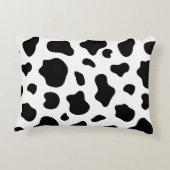 Black and White Cow Print Pillow Decorative Farmho アクセントクッション (裏面)