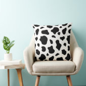 Black and White Cow Print Pillow Decorative Farmho クッション (椅子)