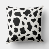 Black and White Cow Print Pillow Decorative Farmho クッション (裏面)