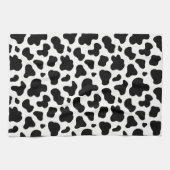 Black And White Cow Print Western Cowboy Southern キッチンタオル (横)