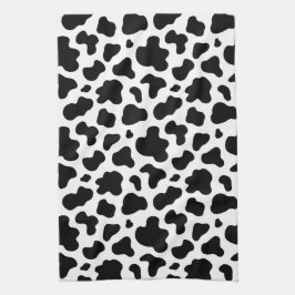 Black And White Cow Print Western Cowboy Southern キッチンタオル