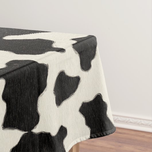 Black and White Cowhide Pattern テーブルクロス (インサイチュ)