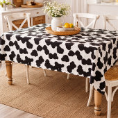 Black and White Cowhide Pattern テーブルクロス