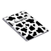 Black and white cowhide trendy rustic farm ノートブック (右側)