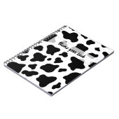 Black and white cowhide trendy rustic farm ノートブック (左側)