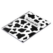 Black and white cowhide trendy rustic farm ノートブック (左側)