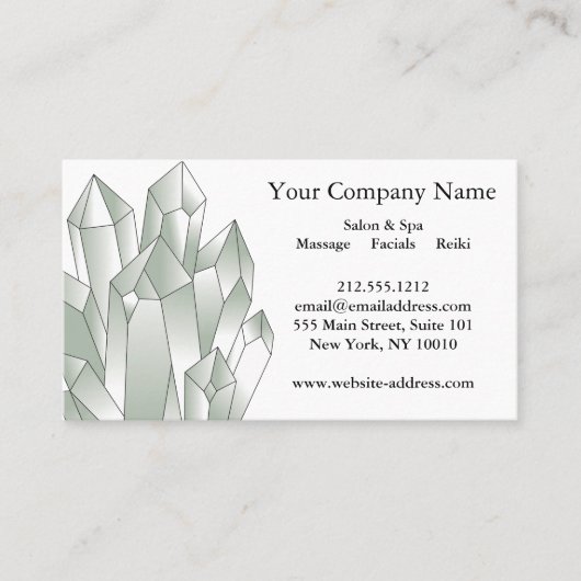 Black and White Crystals Salon Spa  名刺 (正面)