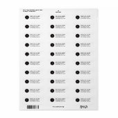 Black and White Custom Logo Address Labels ラベル (フルシート)