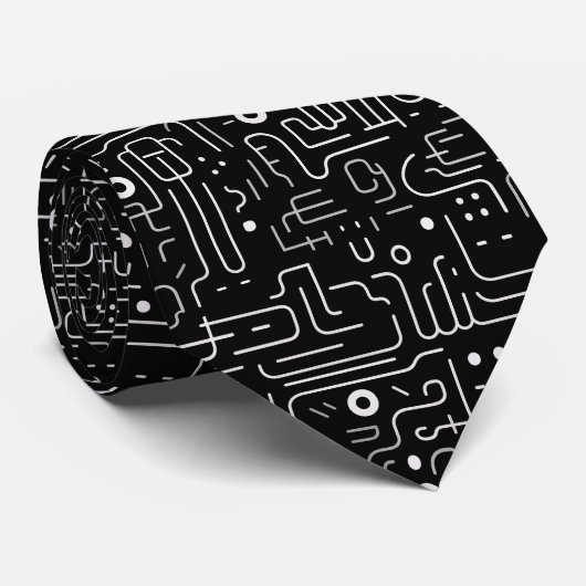 Black and White Custom Necktie ネクタイ (ロール)