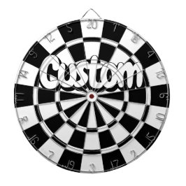 Black And White Customizable Text ダーツボード