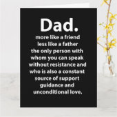 Black and White Dad Daddy Quote カード (黄色い花)