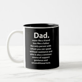 Black and White Dad Daddy Quote  ツートーンマグカップ