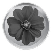 Black and White Daisy Knob, Timeless Elegance for  セラミックノブ (正面)