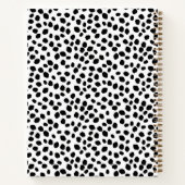 Black and white Dalmatian spot pattern notebook ノートブック (裏面)