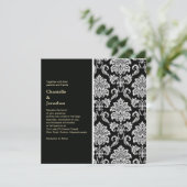 Black and White Damask Wedding Invitation 招待状 (スタンド正面)