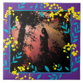 Black and White  Dark Fantasy art Tile タイル (正面)