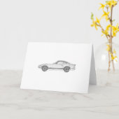 Black and White Datsun 240Z Greeting Card カード (黄色い花)